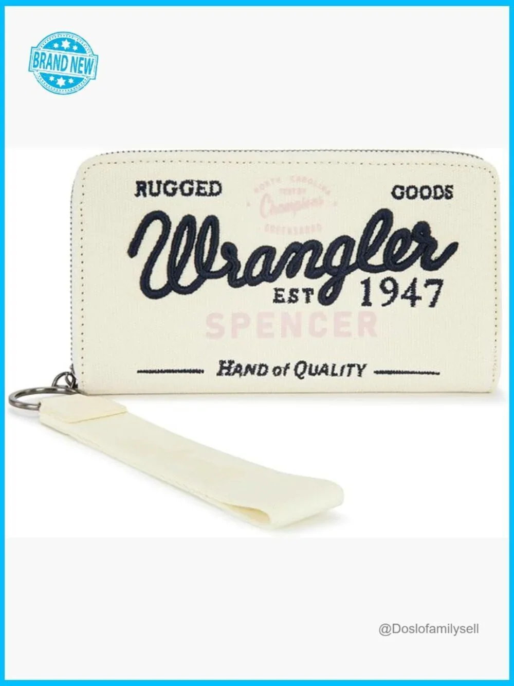Canvas Wristlet Wallet Classic Retro Minimalist Bifold Credit Card Organizer